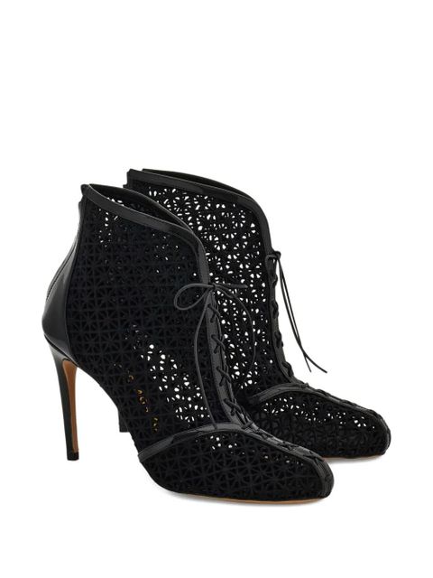 Ferragamo 90mm macramé boots - Black - zdjęcie produktu nr 2