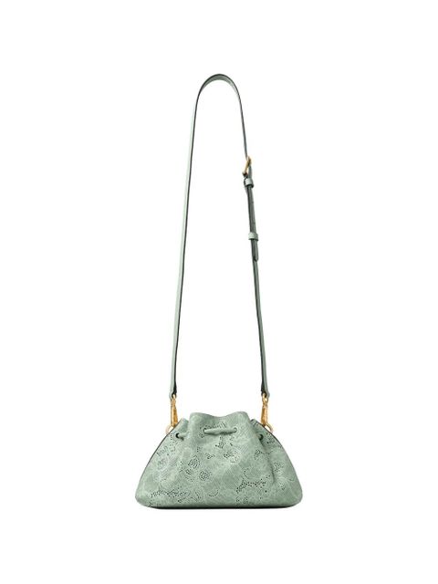 Jimmy Choo small Cinch perforated-detail shoulder bag - Green - zdjęcie produktu nr 2