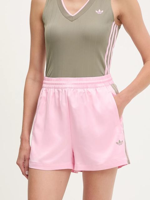 adidas Originals szorty Shorts damskie kolor różowy z aplikacją high waist KD2282 - zdjęcie produktu nr 1