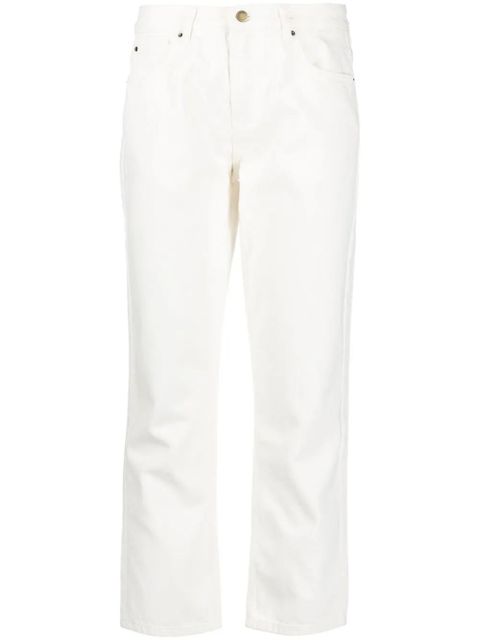 Ba&Sh mid-rise cropped jeans - White - zdjęcie produktu nr 1