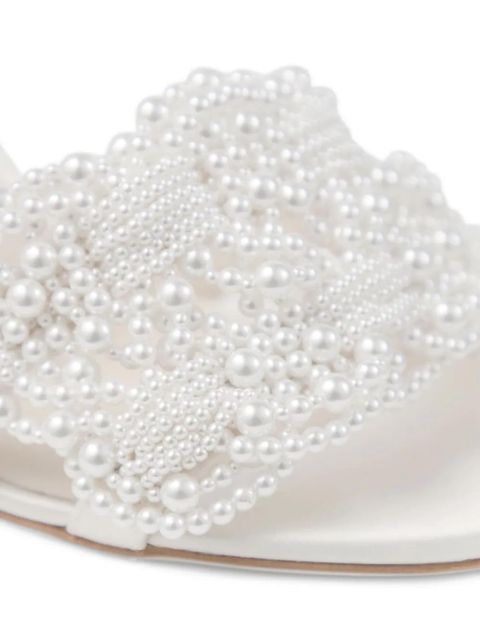 Jimmy Choo 85mm leather heeled sandals - Neutrals