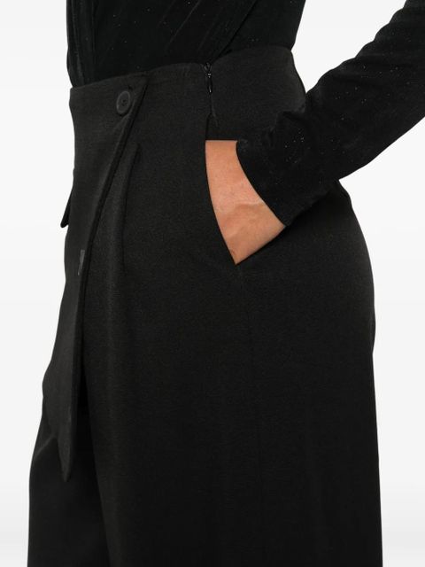 Eleh button-embellishment trousers - Black