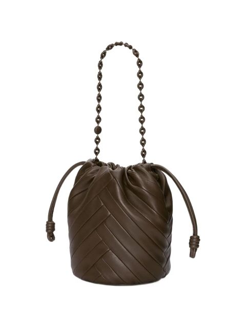 LOEWE medium Flamenco chain bucket bag - Brown - zdjęcie produktu nr 2