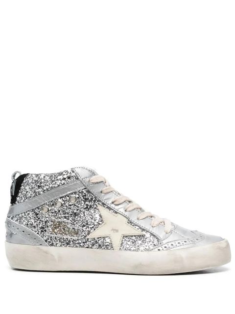 Golden Goose glittered high-top sneakers - Silver - zdjęcie produktu nr 1