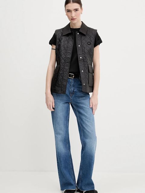 Tommy Hilfiger bezrękawnik damski kolor czarny przejściowy WW0WW45638