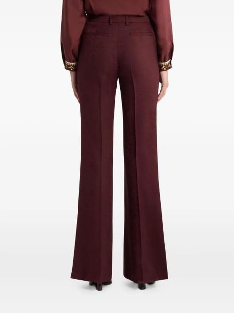 ETRO paisley-jacquard trousers - Red