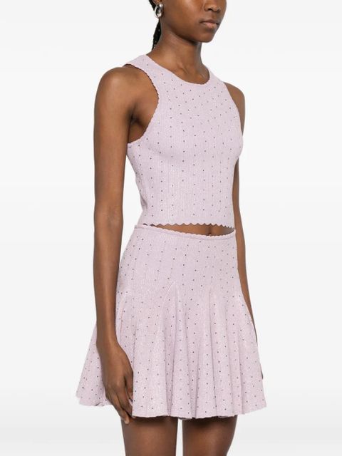 SANDRO scalloped-hem tank top - Purple