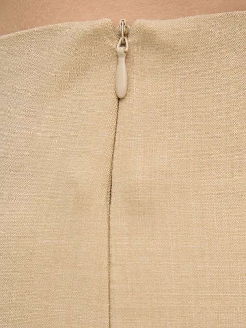 United Colors of Benetton spodnie damskie kolor beżowy proste high waist 4962DF01Z