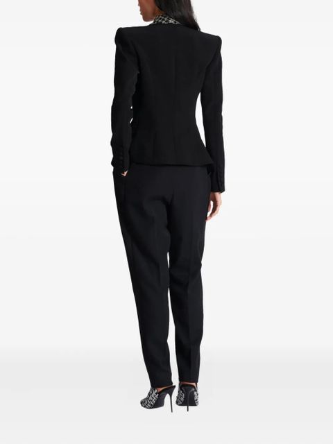 Balmain embroidered button blazer - Black