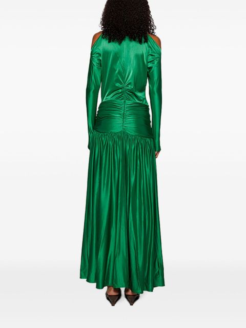 Rabanne gathered satin dress - Green