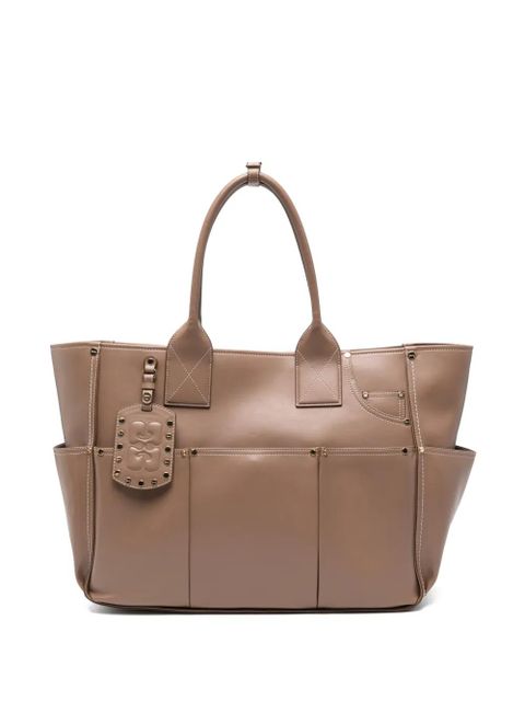 GANNI multi-pocket tote bag - Brown - zdjęcie produktu nr 1