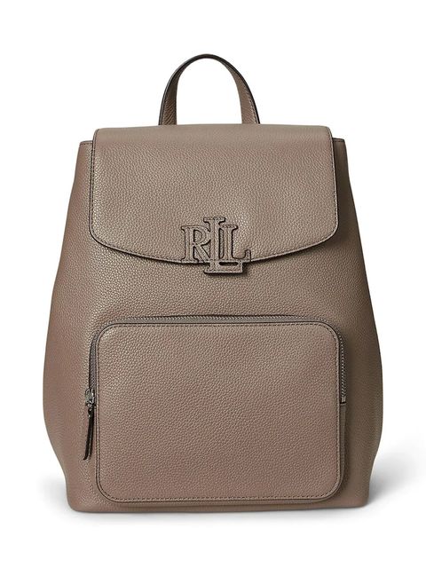 Lauren Ralph Lauren plecak skórzany damski kolor brązowy duży gładki 431969355 - zdjęcie produktu nr 1