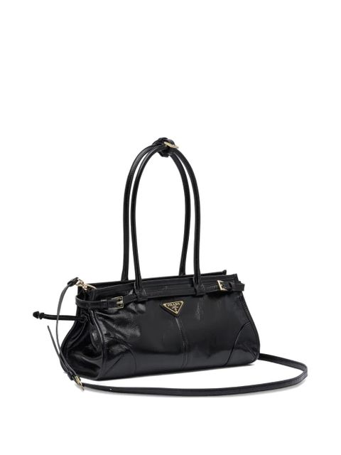 Prada medium Bonnie buckle-detail tote bag - Black