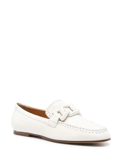 Tod's Kate leather loafers - White