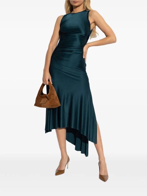 Victoria Beckham draped asymmetric midi dress - Green