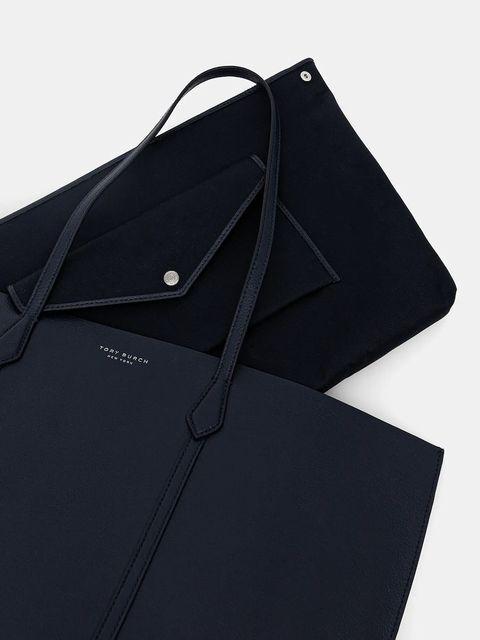 Tory Burch torebka skórzana Perry kolor granatowy 169476-498