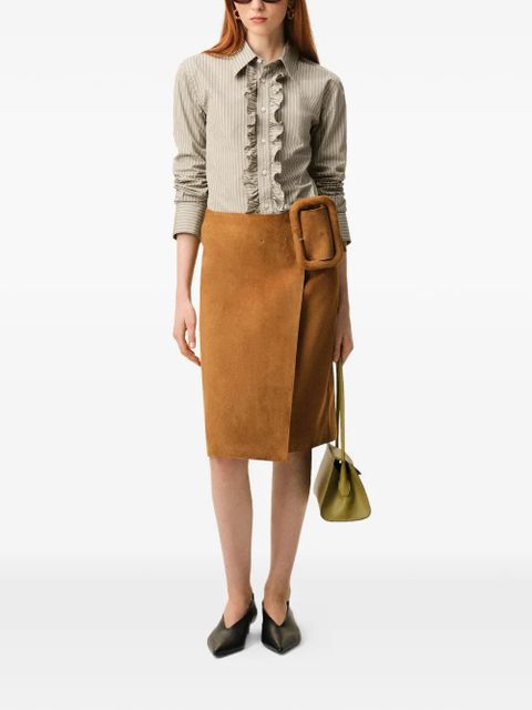 AMI Paris ruffled striped shirt - Grey - zdjęcie produktu nr 2