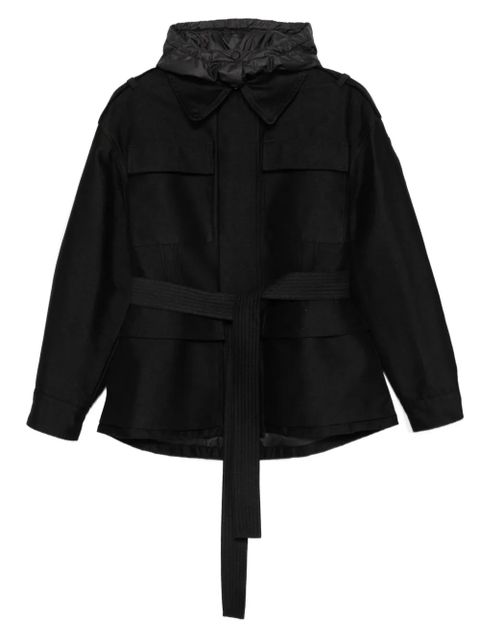 Moncler belted hooded jacket - Black - zdjęcie produktu nr 1