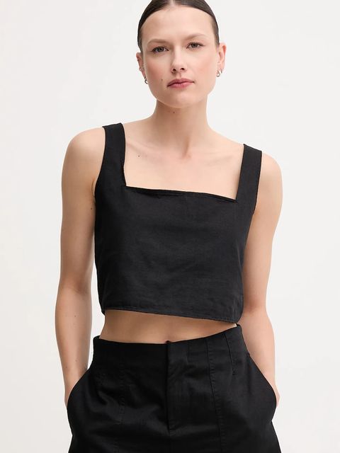 Calvin Klein Jeans bluzka z domieszką lnu - zdjęcie produktu nr 1