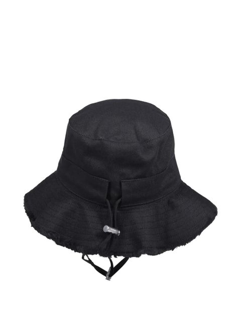 Jacquemus Artichaut frayed trim hat - Black - zdjęcie produktu nr 2