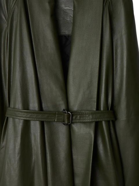 Burberry belted leather coat - Green - zdjęcie produktu nr 2