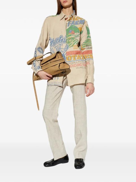 Moschino slub-texture tailored trousers - Neutrals - zdjęcie produktu nr 2