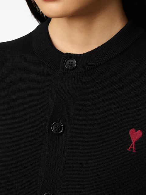 AMI Paris Ami De Coeur wool cardigan - Black