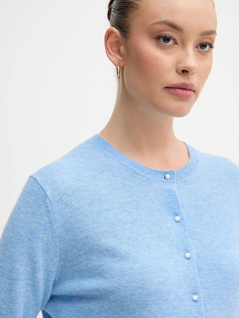 United Colors of Benetton sweter wełniany damski kolor niebieski lekki 1002D501U