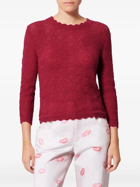 MARANT ÉTOILE Leonette scalloped pullover - Pink