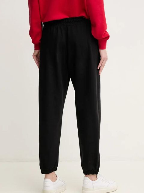 Calvin Klein Jeans spodnie dresowe damskie kolor czarny gładkie LV047B235G