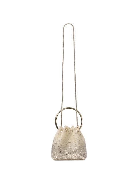 Jimmy Choo Bon Bon embellished circle-handle bucket bag - Gold - zdjęcie produktu nr 2