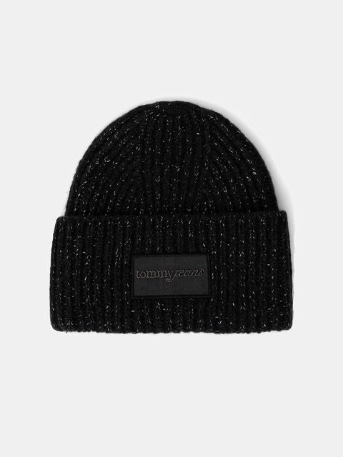 Tommy Jeans czapka z dodatkiem wełny kolor czarny AW0AW17984 - zdjęcie produktu nr 1