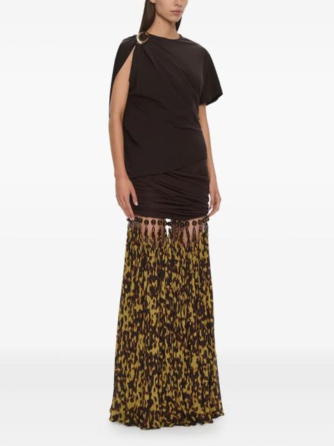 Christopher Esber droplet jersey maxi skirt - Brown - zdjęcie produktu nr 2