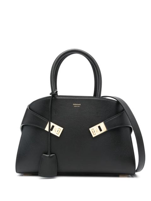 Ferragamo medium Hug Gancini-buckle tote bag - Black - zdjęcie produktu nr 1