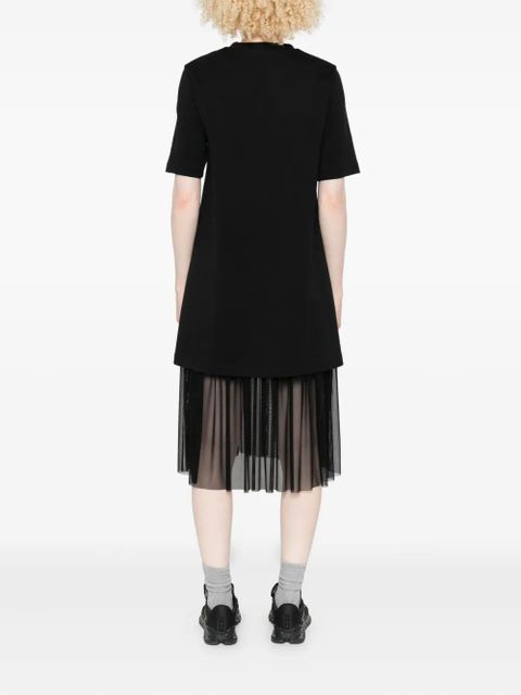 Moncler layered midi dress - Black
