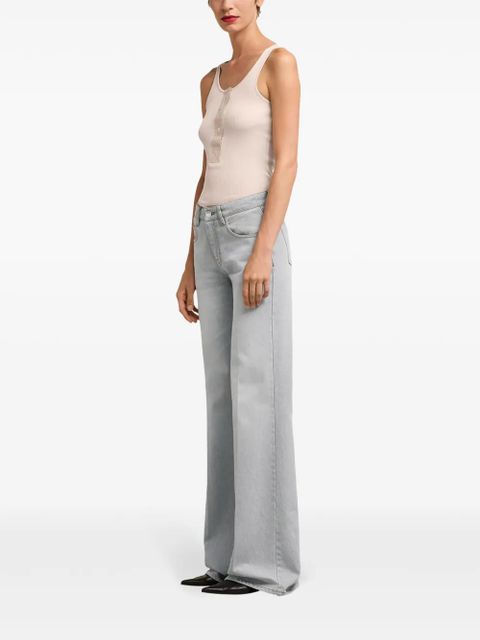 AMI Paris high-rise wide-leg jeans - Grey