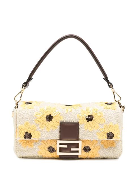 FENDI medium Baguette floral tote bag - Neutrals - zdjęcie produktu nr 1