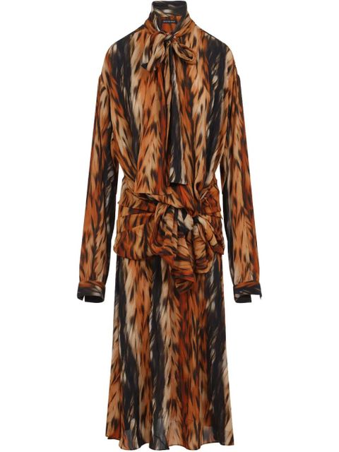 Balenciaga knotted midi dress - Brown - zdjęcie produktu nr 1