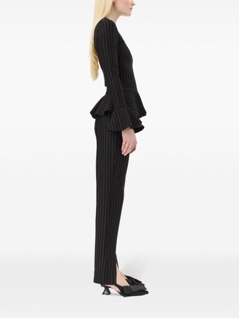 GANNI striped mid-rise trousers - Black - zdjęcie produktu nr 2