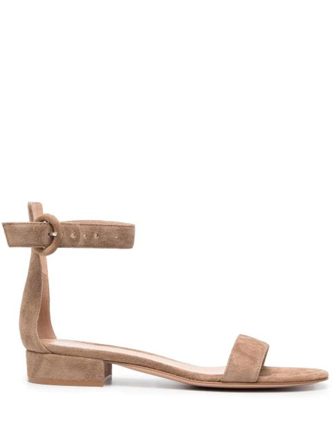 Gianvito Rossi suede buckle-fastening sandals - Neutrals - zdjęcie produktu nr 1