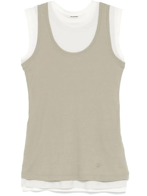 Jil Sander + layered tank top - White - zdjęcie produktu nr 1