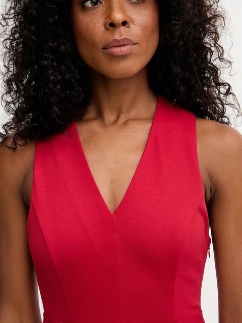 Twinset sukienka kolor czerwony midi prosta 252TP2606