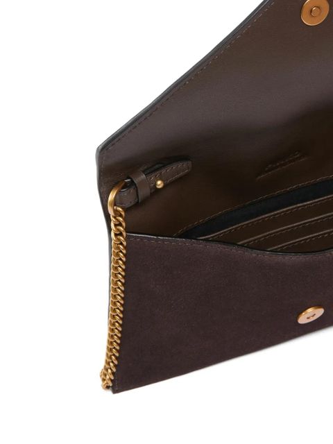 PINKO embellishment chain-strap mini bag - Brown