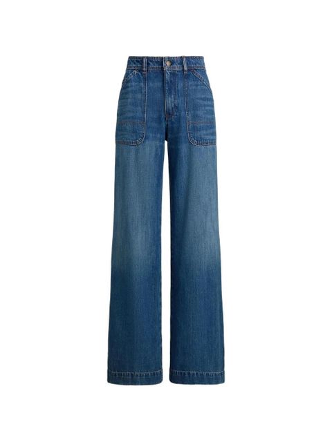 Lauren Ralph Lauren patch-pocket wide-leg jeans - Blue - zdjęcie produktu nr 1