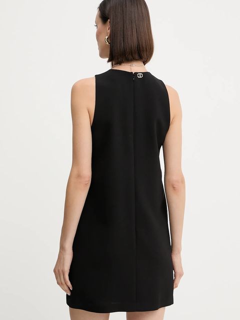 Twinset sukienka kolor czarny mini prosta 252TP2302