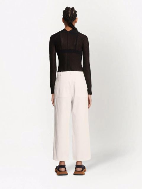 Proenza Schouler mid-rise bootcut trousers - White