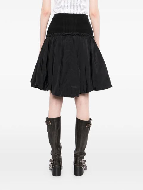 The Attico ruffled mini skirt - Black