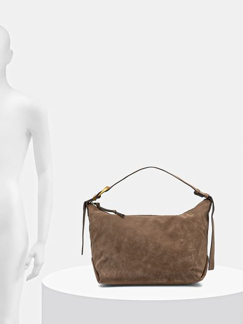 Hoss Intropia torebka zamszowa kolor zielony 2052035