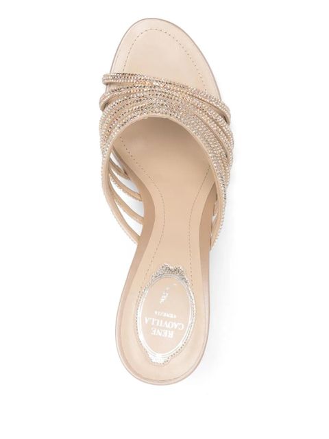 René Caovilla crystal-embellished sandals - Neutrals