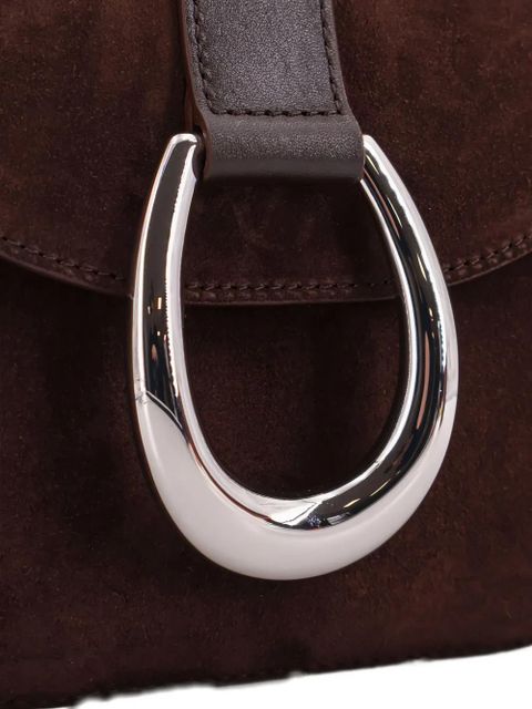 STAUD Bella Saddle flap closure crossbody bag - Brown